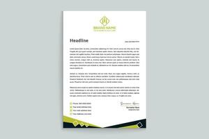 Clean professional letterhead template vector