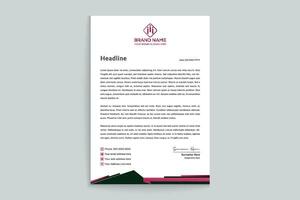 Clean professional letterhead template vector