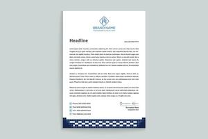 Clean professional letterhead template vector