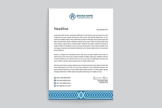 azul elegante corporativo membrete diseño vector