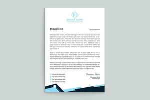 Blue elegant corporate letterhead design vector