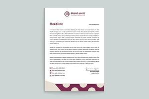 Clean style modern letterhead template vector