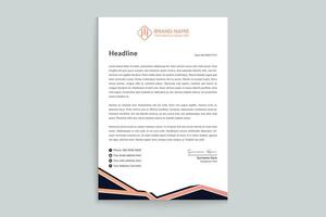 Red and black color letterhead design vector