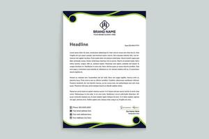 Clean professional letterhead template vector