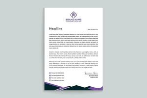 Clean style modern letterhead template vector