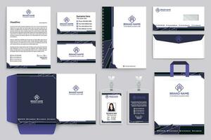 Professional stationery mockup vector