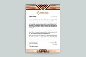 Gradient  color  letterhead template vector