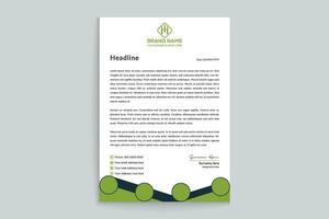 Corporate  green color letterhead design vector