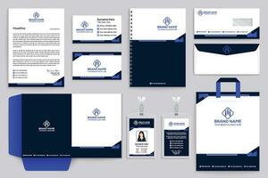 Professional stationery mockup vector