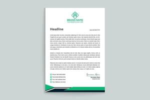 Clean professional letterhead template vector