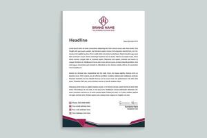 Red and black color letterhead design vector