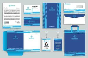 empresa papelería vector diseño azul color