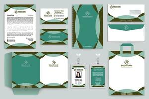 Professional stationery mockup template design vector