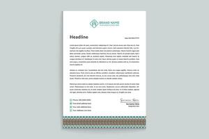 Clean corporate letterhead template vector