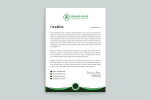 Corporate   green color letterhead design vector