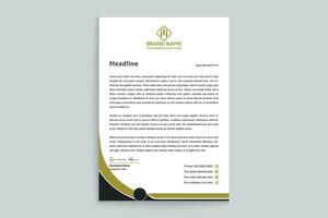 Corporate  green color letterhead design vector
