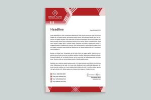 Red  color letterhead design vector