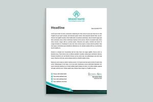 Black shape letterhead design vector