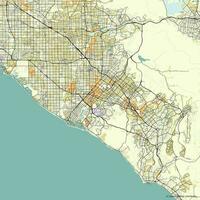 Vector city map of Irvine California USA