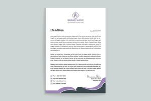 Modern professional letterhead design vector