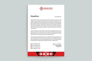 Red  color letterhead design vector