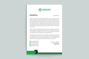 Corporate   green color letterhead design vector