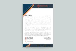 Clean corporate letterhead template vector