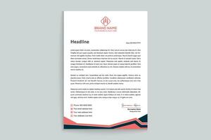 orange and black color letterhead design vector