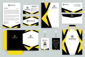 Professional stationery mockup template design vector