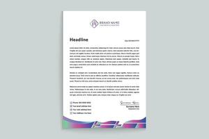 Simple letterhead template vector