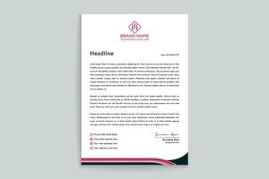 Professional letterhead mockup vector