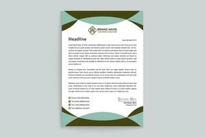 Modern professional letterhead design vector