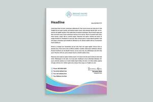 Gradient   letterhead template vector