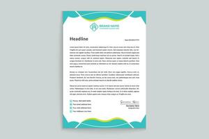 Clean corporate letterhead template vector