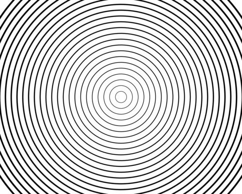 Concentric circle texture elements, spaced concentric circle pattern.