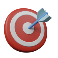 3d Dart Boart with Dart Arrow Icon Target png