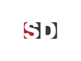 alfabet fyrkant sd logotyp bild, kreativ form sd logotyp ikon vektor png