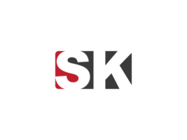 Alphabet Square Sk Logo Image, Creative Shape SK Logo Icon Vector png