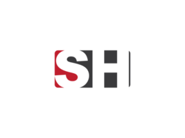 alfabeto cuadrado sh logo imagen, creativo forma sh logo icono vector png
