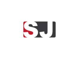 alfabeto cuadrado sj logo imagen, creativo forma sj logo icono vector png
