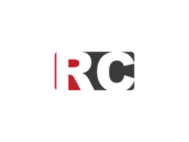 fyrkant form rc första lyx png logotyp, unik png rc logotyp brev design