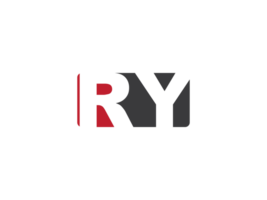 fyrkant form ry första lyx png logotyp, unik png ry logotyp brev design