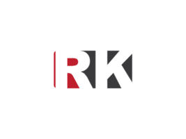 Square Shape Rk Initial Luxury Png Logo, Unique Png RK Logo Letter Design