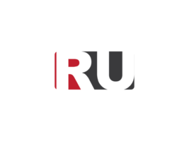 Square Shape Ru Initial Luxury Png Logo, Unique Png RU Logo Letter Design