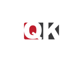 monogram png qk logotyp brev, kreativ fyrkant form qk företag logotyp png