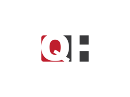 monogram png qh logotyp brev, kreativ fyrkant form qh företag logotyp png