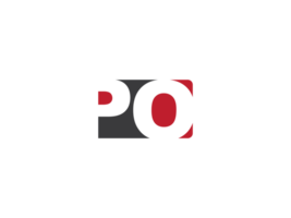 monogram plein vorm po logo PNG , alfabet po logo brief vector icoon