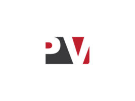 Monogram Square Shape Pv Logo Png , Alphabet PV Logo Letter Vector Icon