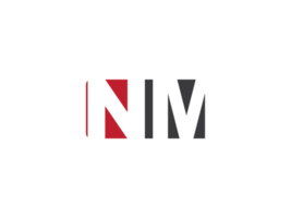 Initial Nm Square Png Logo Image, Creative Shape Letter NM Logo Icon Vector Png