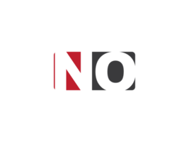eerste Nee plein PNG logo afbeelding, creatief vorm brief Nee logo icoon vector PNG